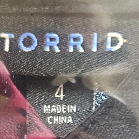 Torrid Velvet Halter -Top Black and Burgundy Paisley Print With Tunic Length 4X - Picture 13 of 16